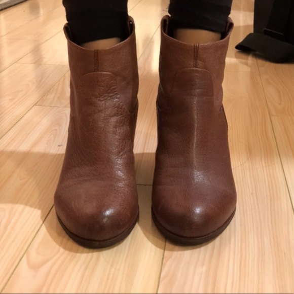 Sam Edelman Lisle Burgundy Ankle Booties size 8.5 - Picture 4 of 8